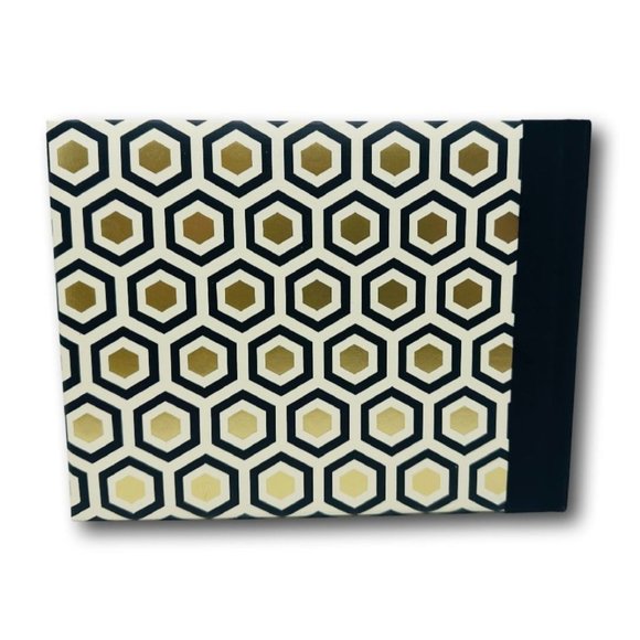 Hallmark Guest Book Geometric Gold Foil Multi Occasion Open House Party Memorial - Picture 4 of 4